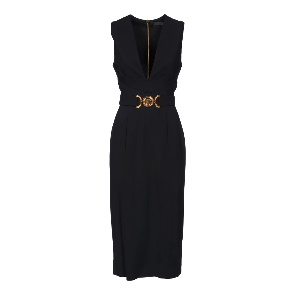 Versace Women's Black Midi Dresses,, Dresses Extra Small