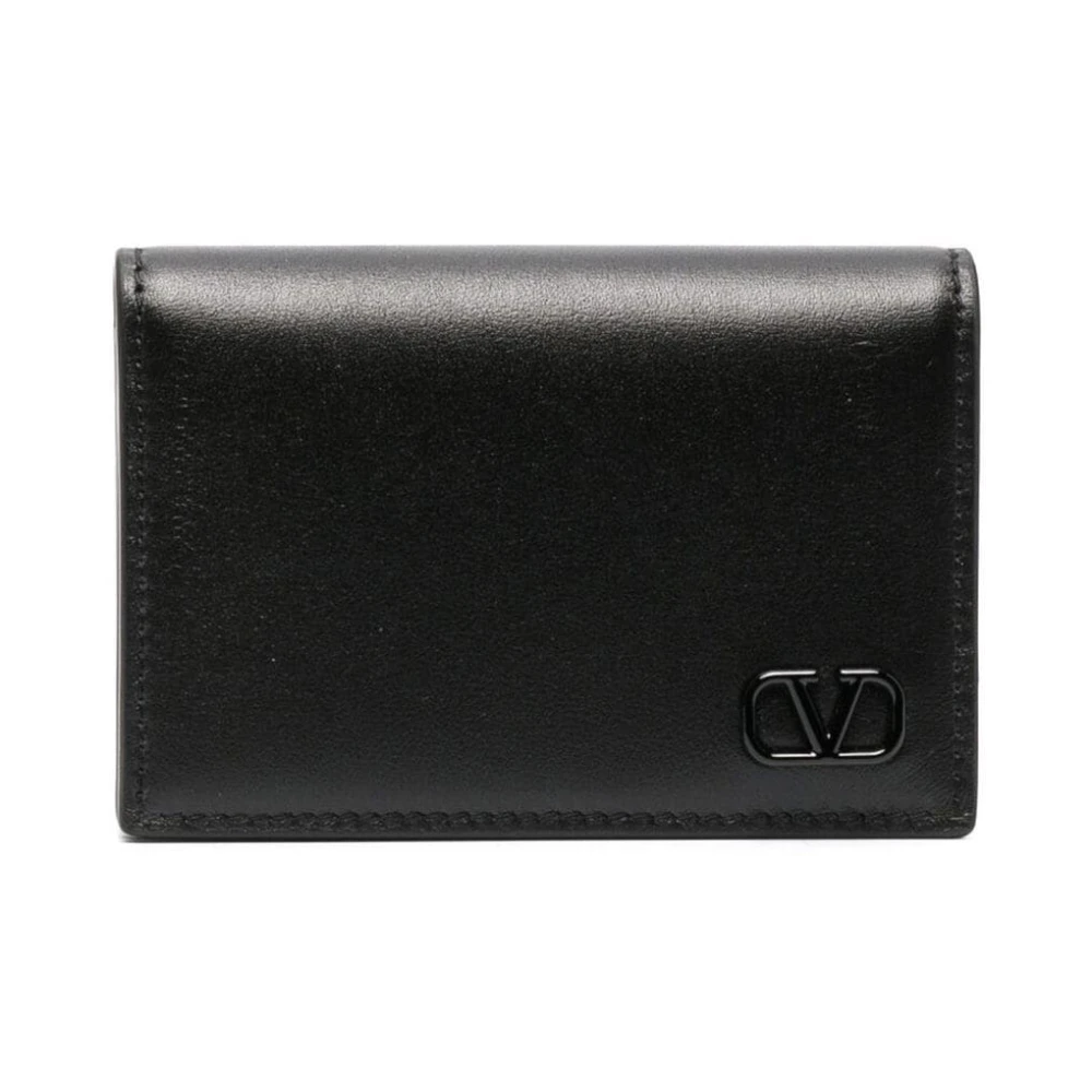 Valentino Garavani Svart Plånbok med Vlogo Motif Black, Herr