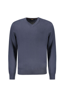pull-en-coton-bleu-avec-col-en-v-broderie