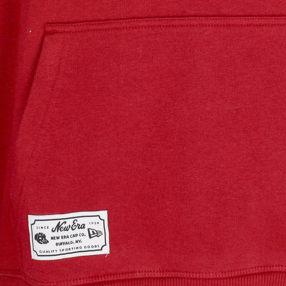 new era Rode Oversized Hoodie met Kangoeroezak Red Heren