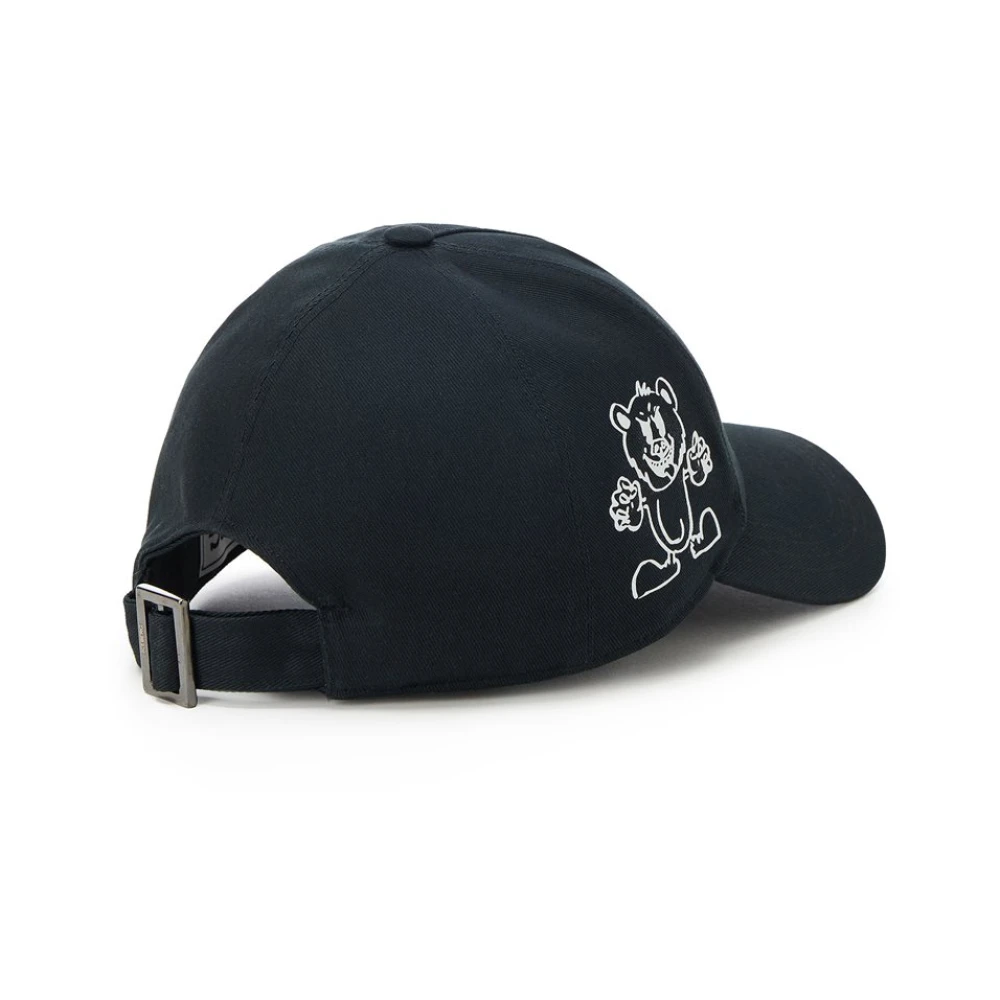 Iceberg Baseballpet met beer grafisch logo Black Heren