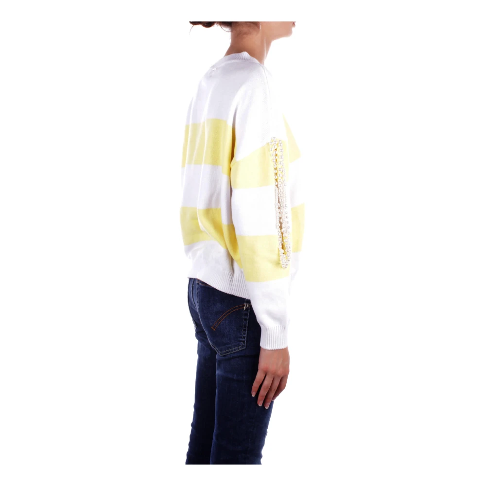 Liu Jo Witte Sweater met Cut-Out Details Multicolor Dames