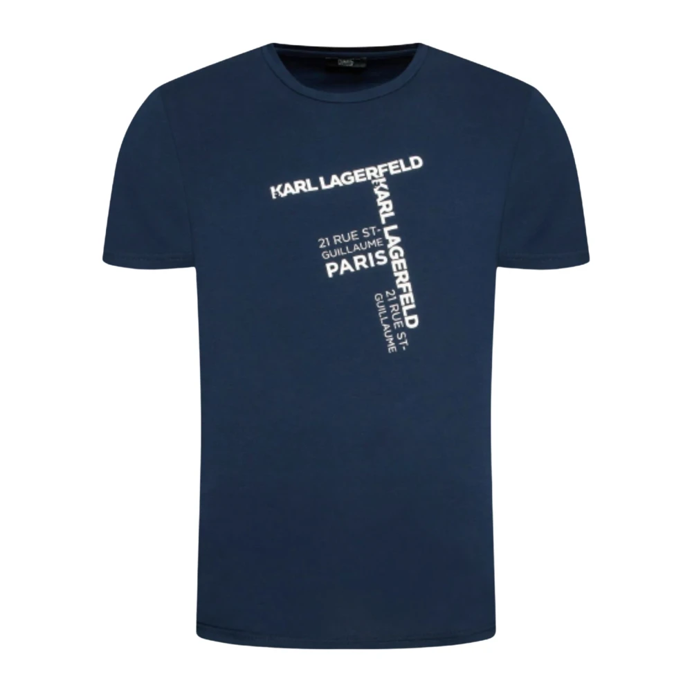 Karl Lagerfeld Heren Street Style T-Shirt Blue Heren