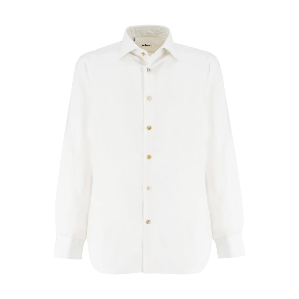 Kiton Witte Katoenen Overhemd voor Formele en Casual Gelegenheden White Heren