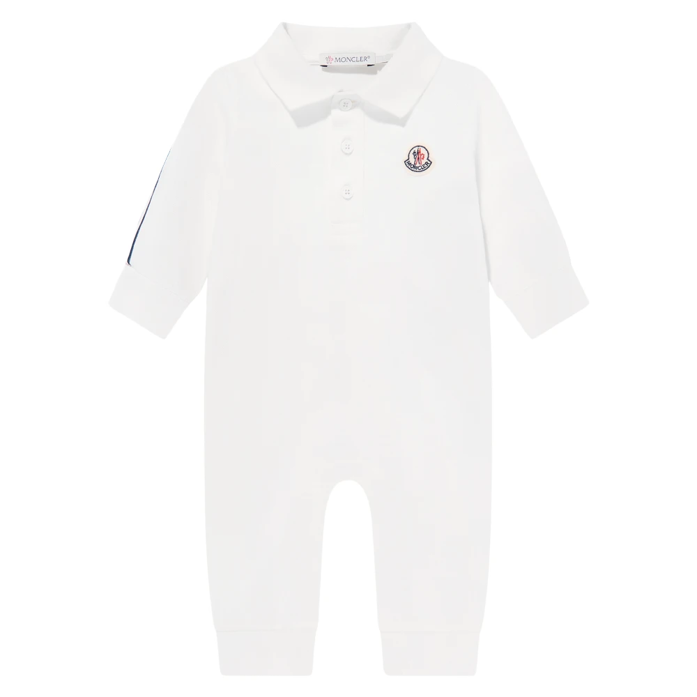 Moncler Boys Beige Logo Romper - Jumpsuits - 18 M - Kids