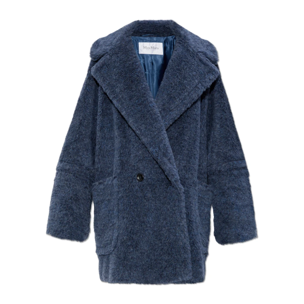 Max Mara Wollen jas Tedgirl1 Blue Dames