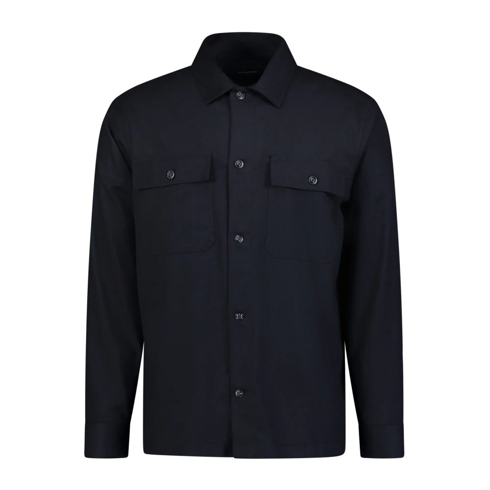 ROY Robson Navy Overshirt Regular Fit Gray Heren