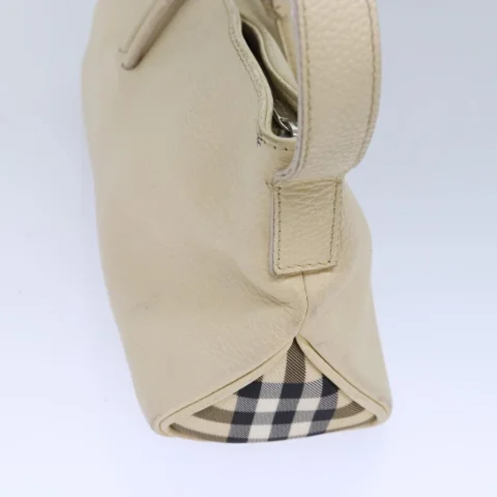 Burberry Vintage Pre-owned Leather shoulder-bags Beige Dames
