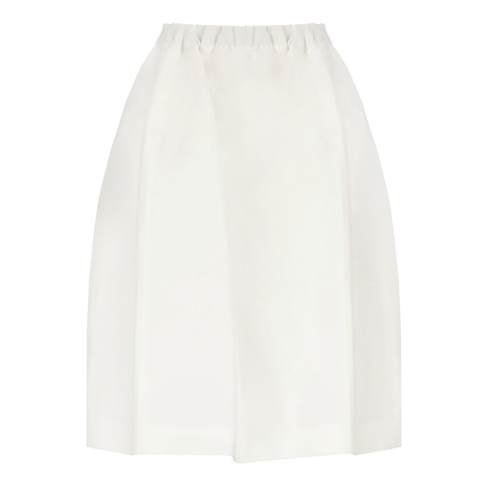 Jupe Blanche en Coton Taille Elastique Poches Marni Jupes midi Miinto