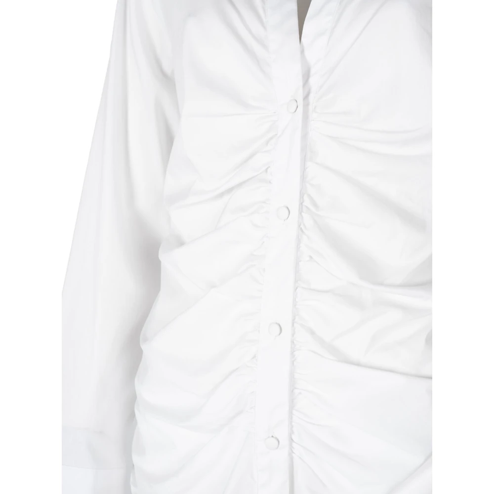 Liu Jo Elegante V-hals Blouse met Knoopsluiting White Dames