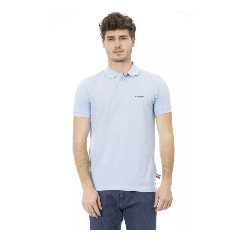 Baldinini Geborduurde polo shirt Blue Heren