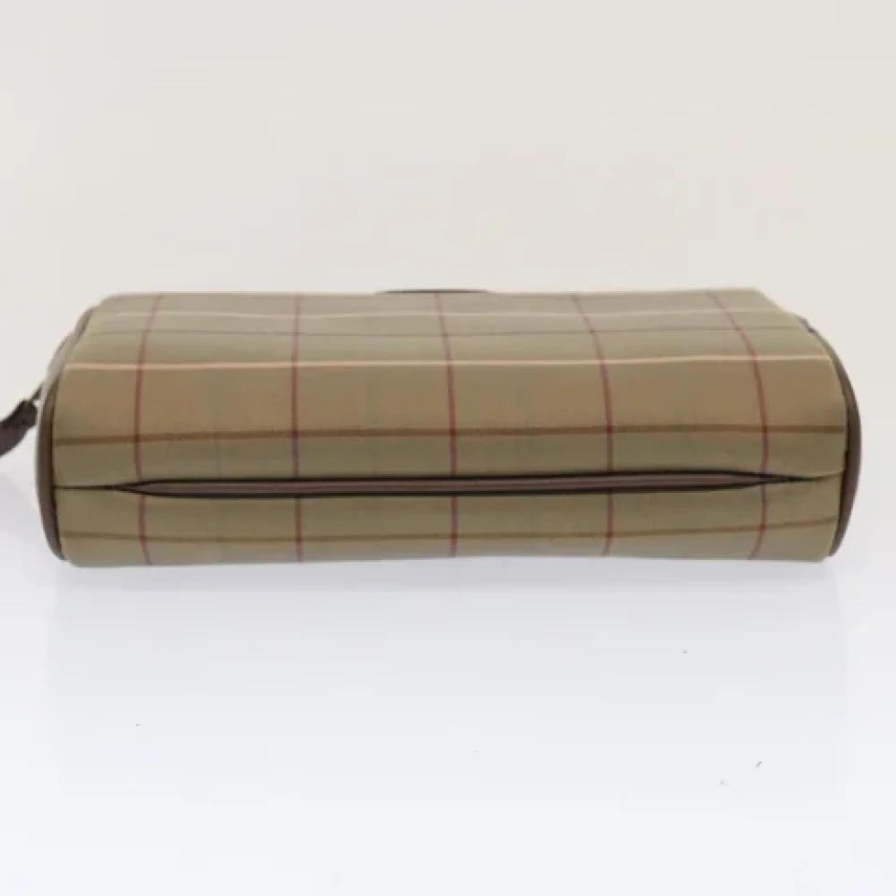 Burberry Vintage Pre-owned Canvas clutches Beige Dames