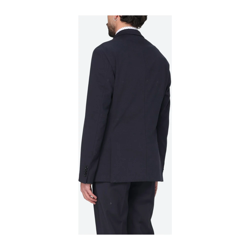 Hugo Boss Stretch katoenen jersey jas Blue Heren