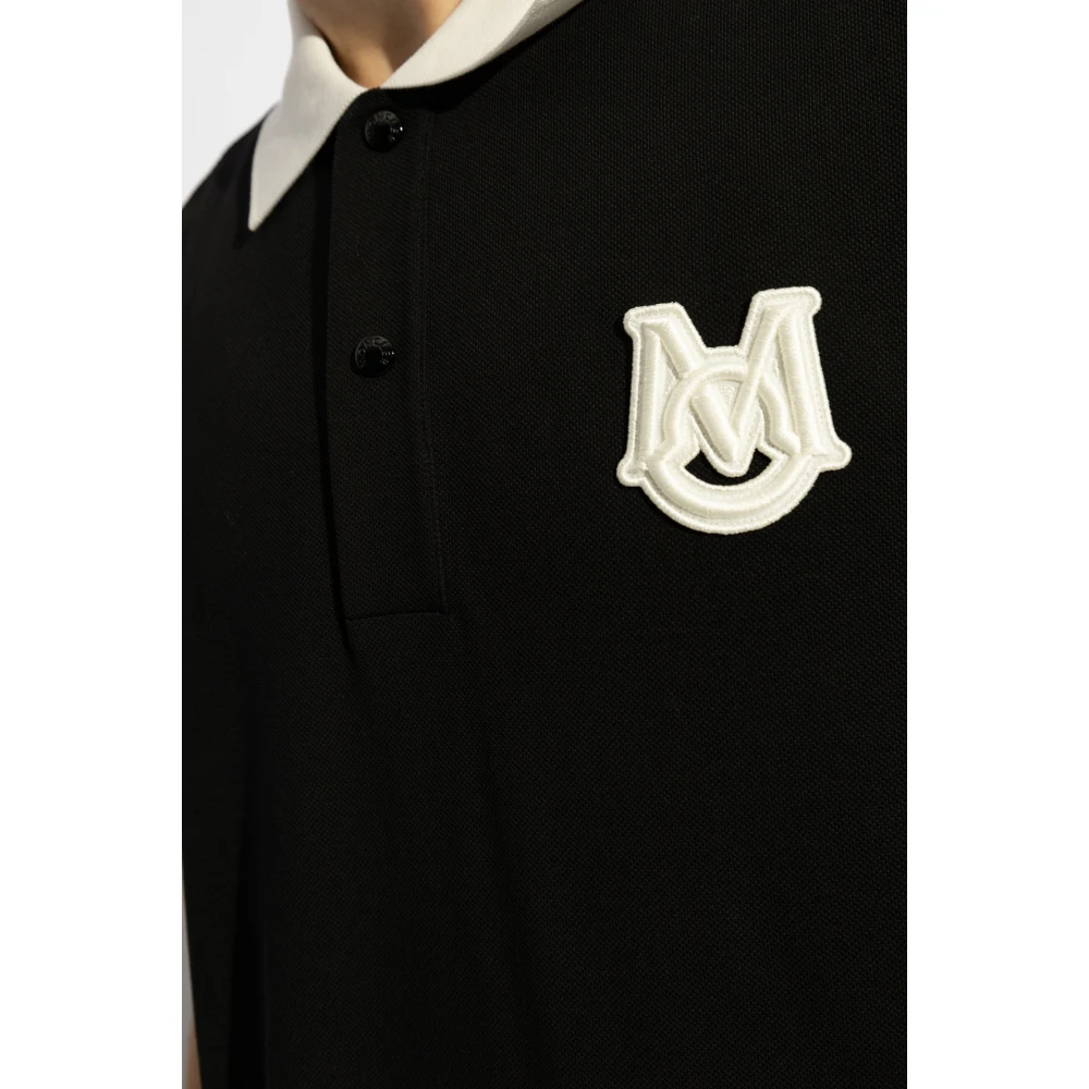 Moncler Polo met logo Black Heren