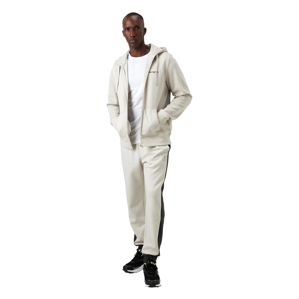 Champion Beige Hoodie met rits White Heren