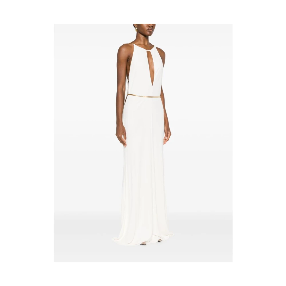 Tom Ford Witte Mouwloze Jurk met Uitsparingen White Dames