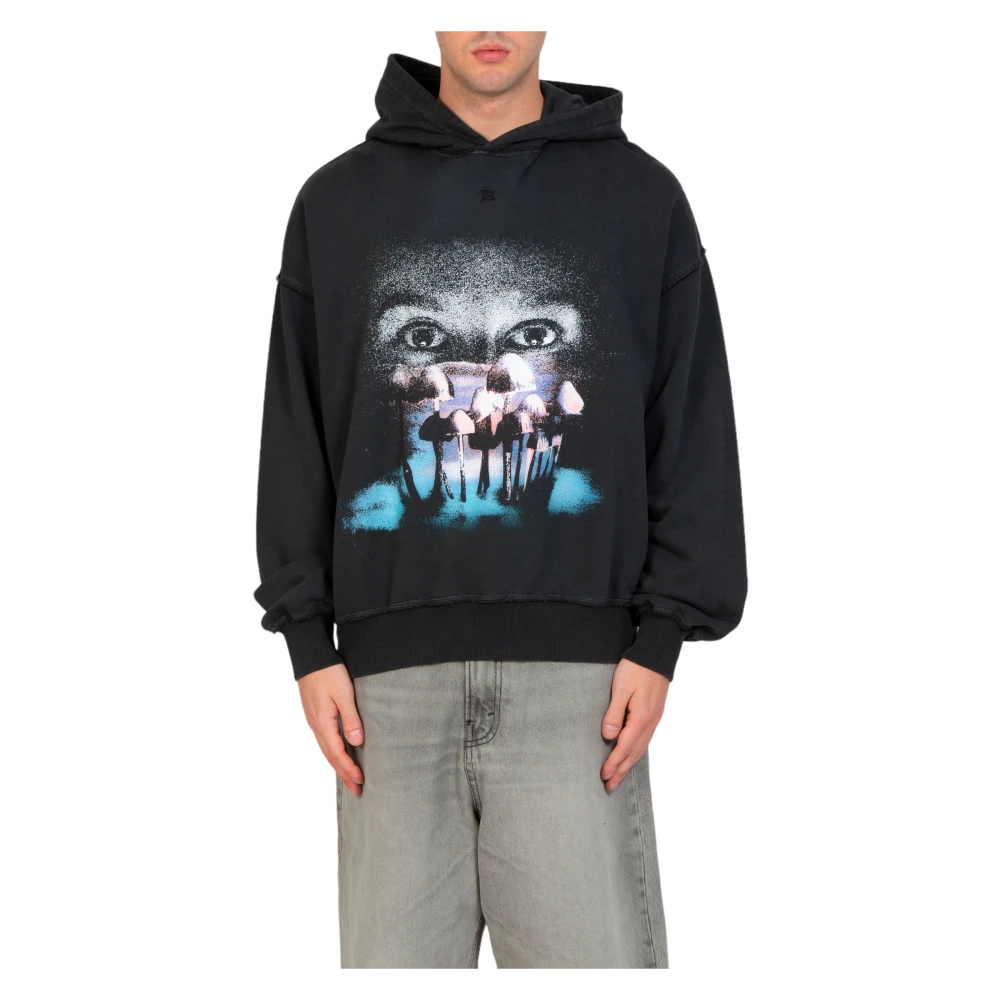 Misbhv Gewassen Zwarte Mush Print Hoodie Black Heren