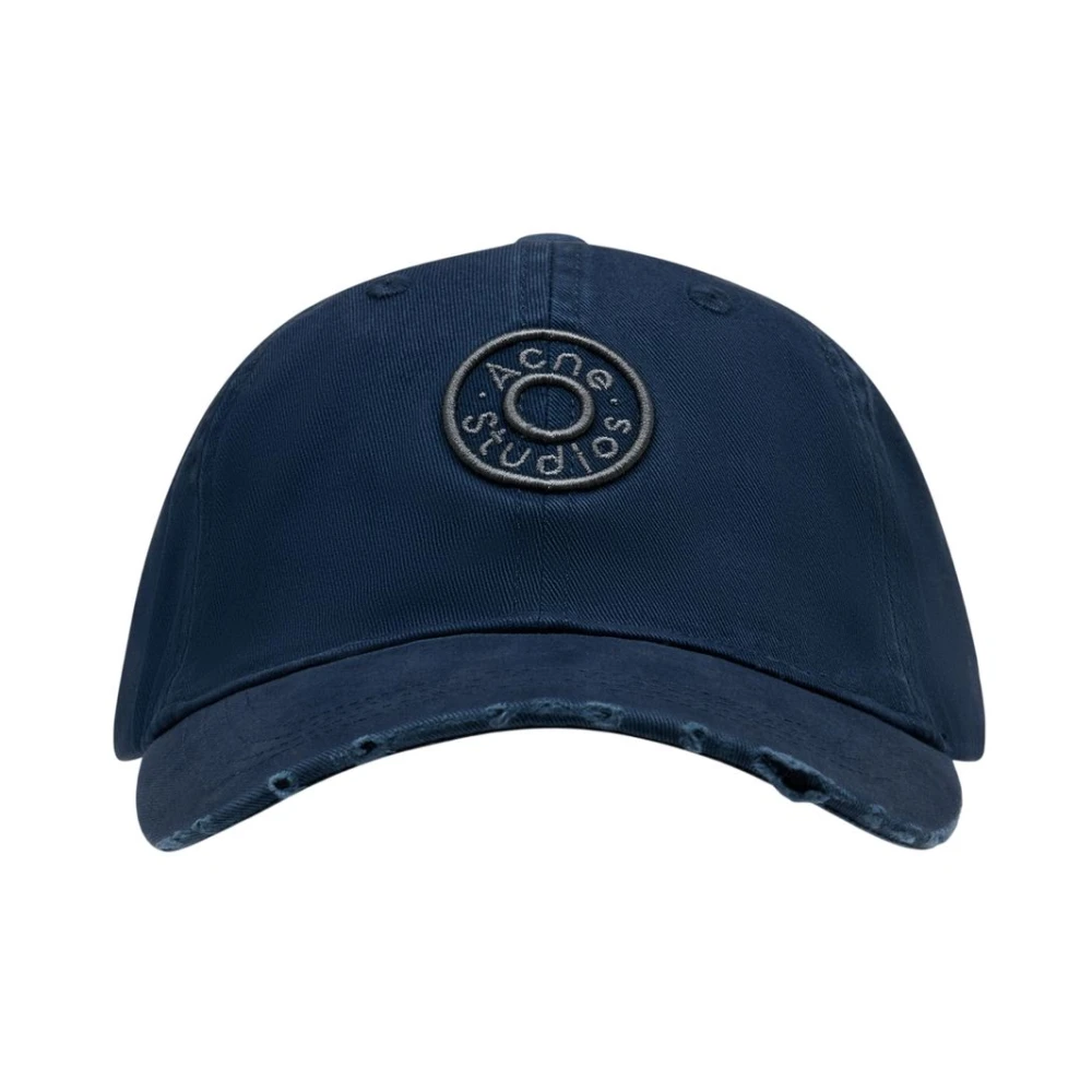 Acne Studios Unisex Blue Hats & Caps, One Size, Logo Cap