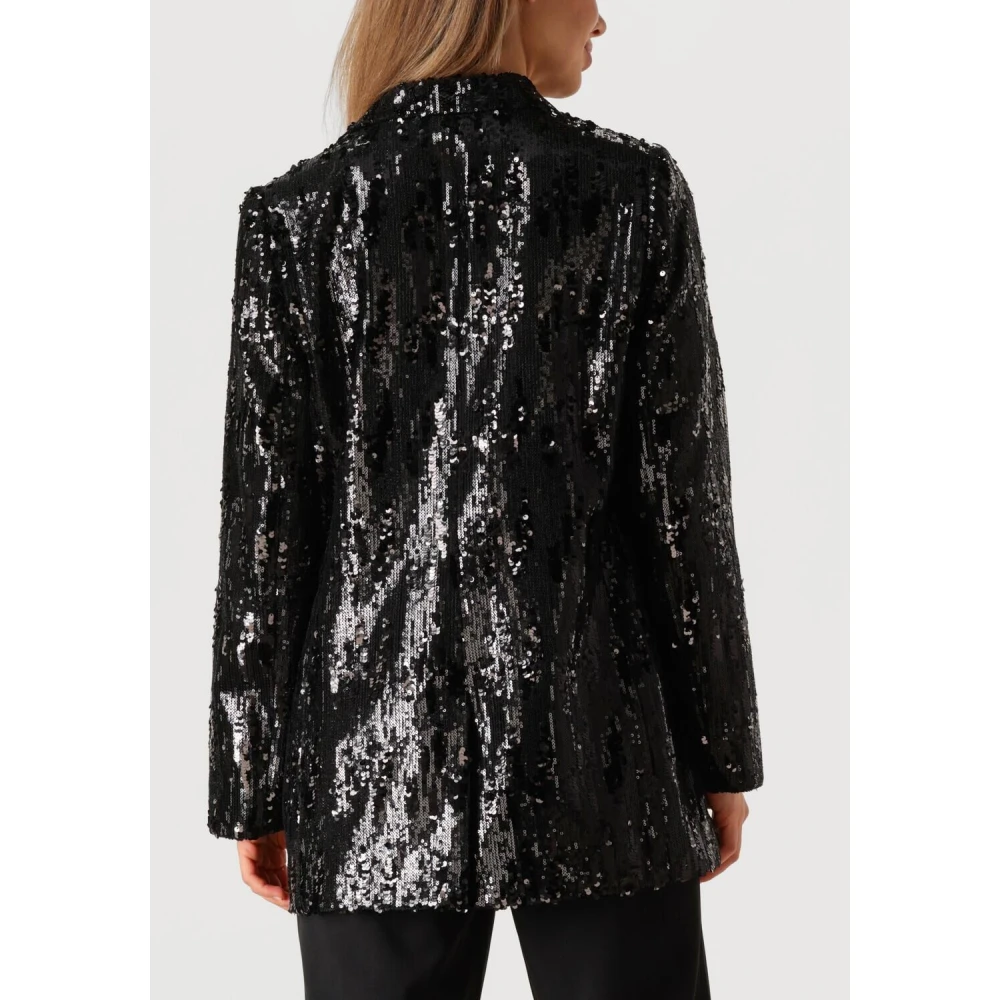 Co'Couture Pailletten Blazer voor Vrouwen Black Dames