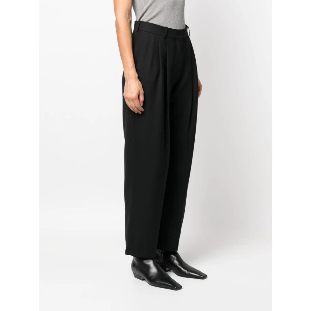 TotêMe Geplooide Korte Broek Black Dames
