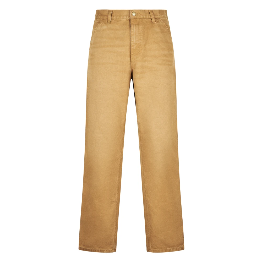 Carhartt Wip Men's Brown Straight Trousers, W30, Single Knee Pant