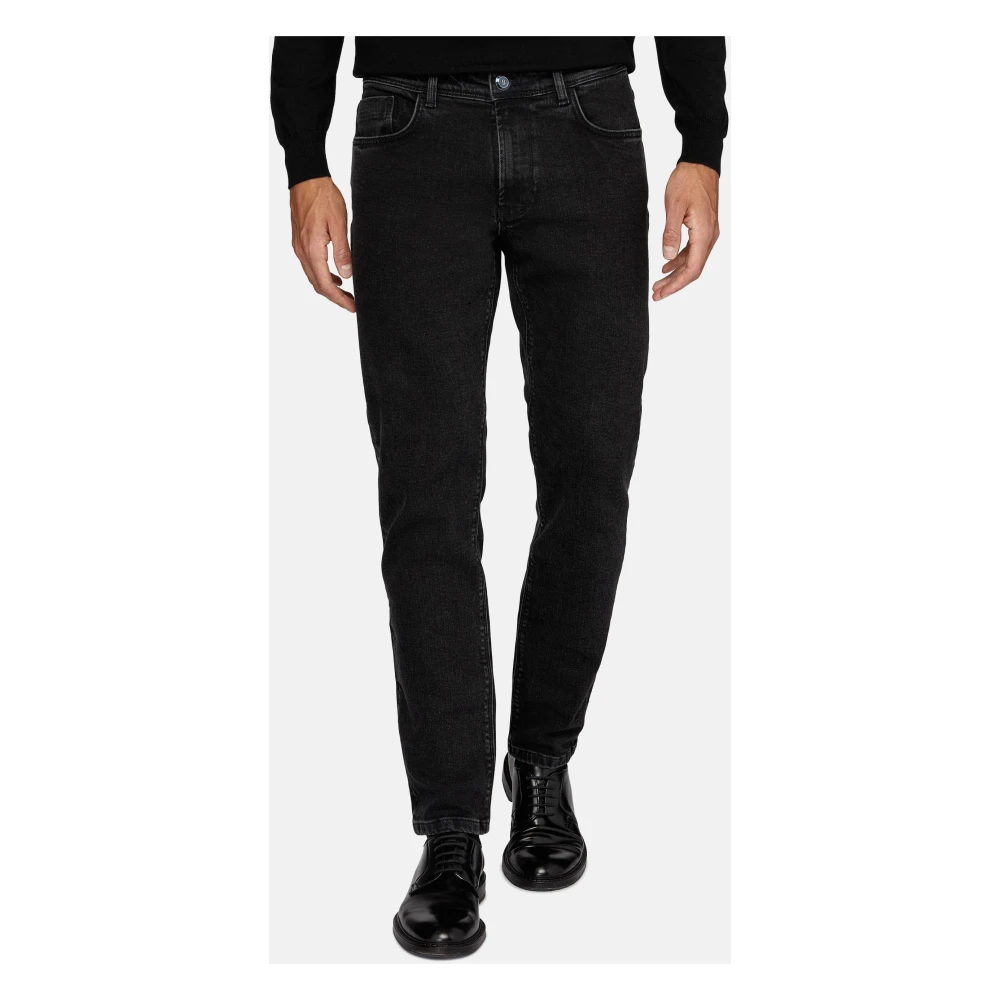 Boggi Milano Stretch Denim Jeans Black Heren