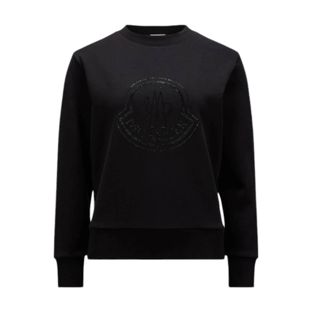 Moncler Kristal Logo Sweatshirt Zwart Black Dames