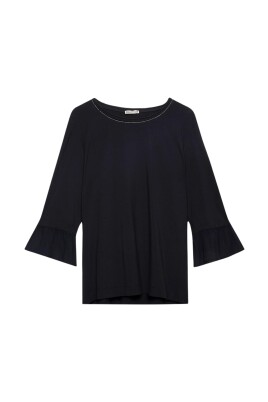 ruffled-sleeve-chain-t-shirt