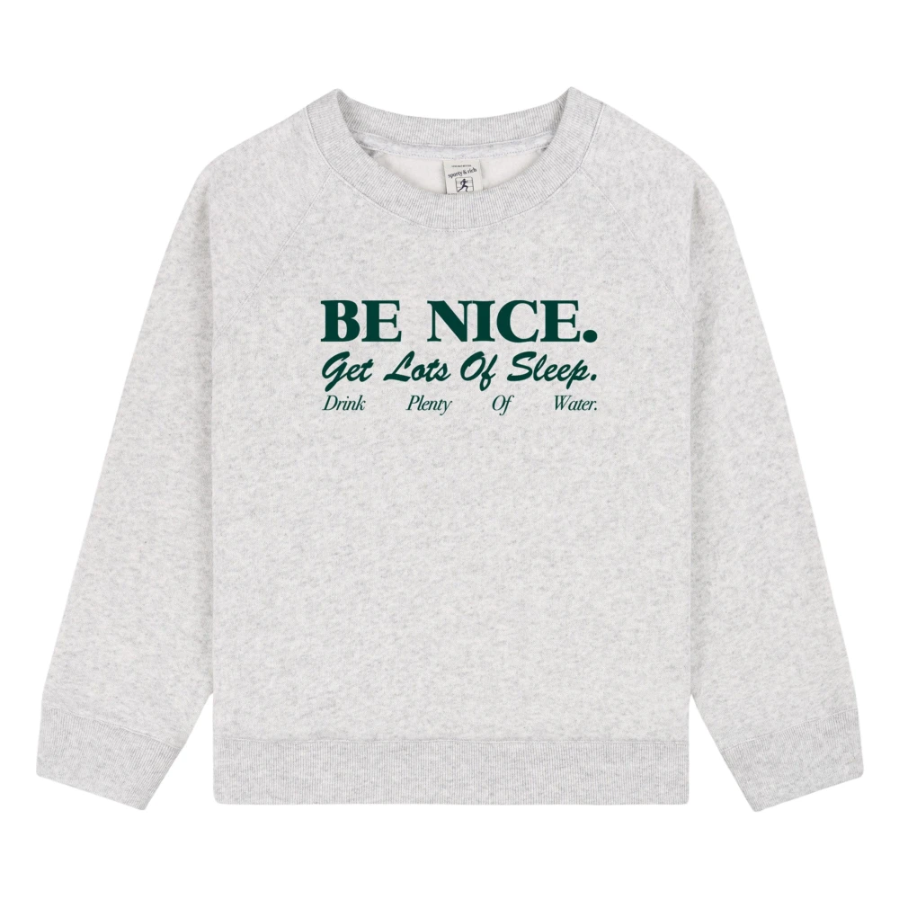 Sporty & Rich Gray Be Nice Sweatshirt - Unisex - Kids Sweatshirts - 8 Y - Kids