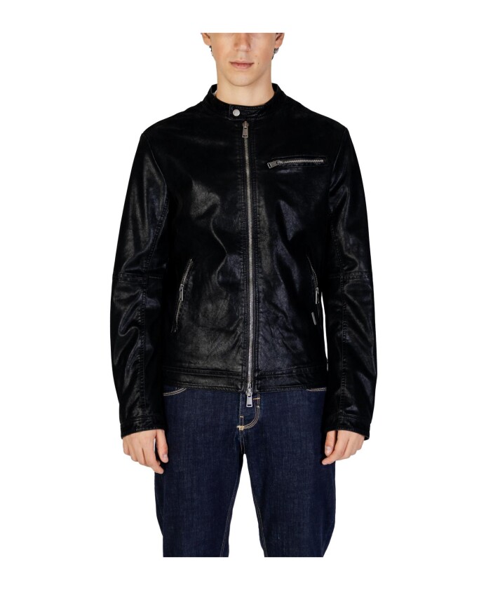zwarte-turtleneck-zip-up-plain-jas
