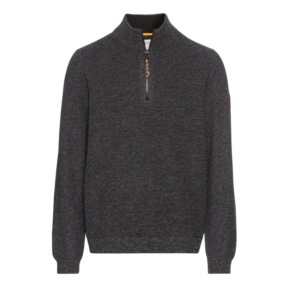 camel active Katoenmix Gebreide Trui Gray Heren