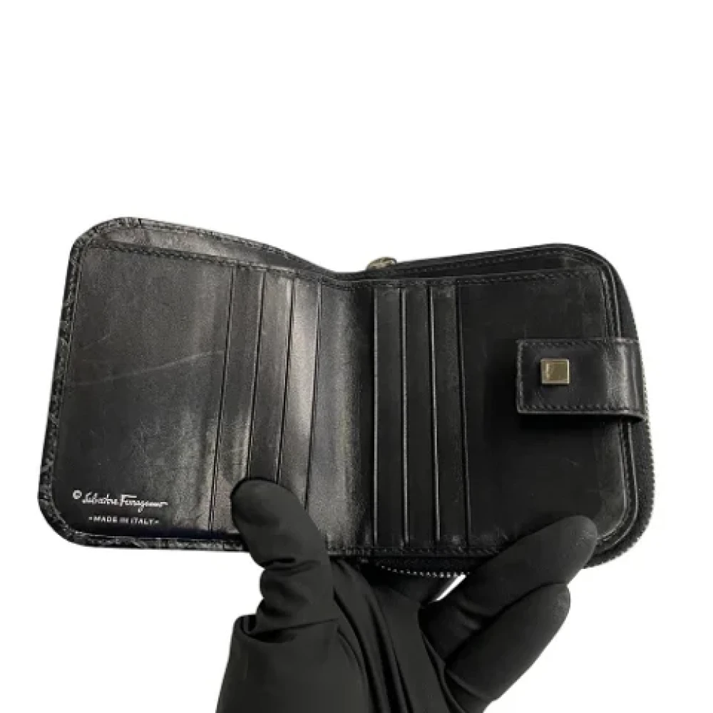 Salvatore Ferragamo Pre-owned Leather wallets Black Dames