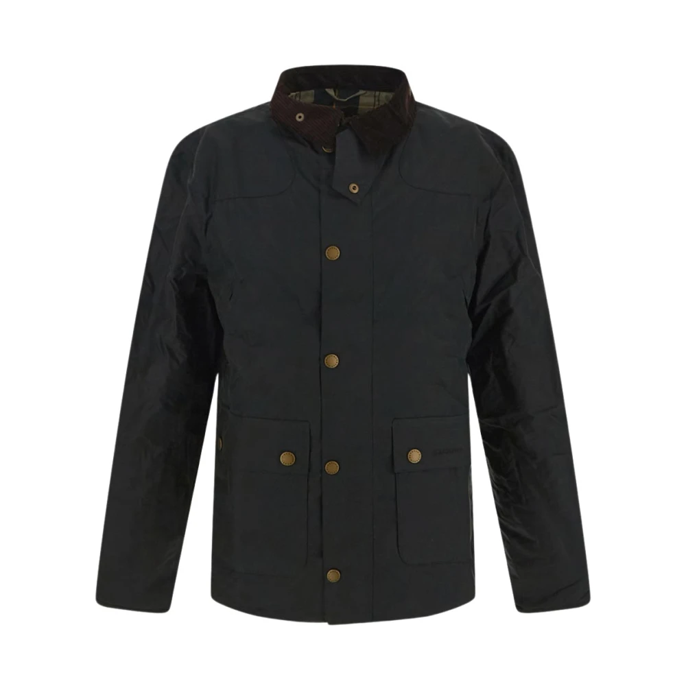 Barbour Gewaxt Katoen Gewatteerde Voering Jas Green Heren