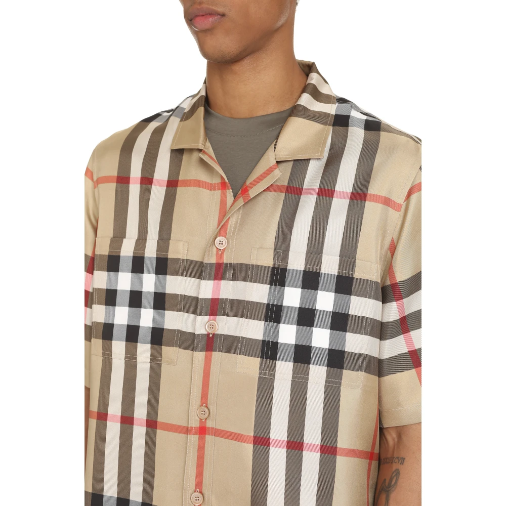 Burberry Zijden Vintage Check Shirt Beige Heren