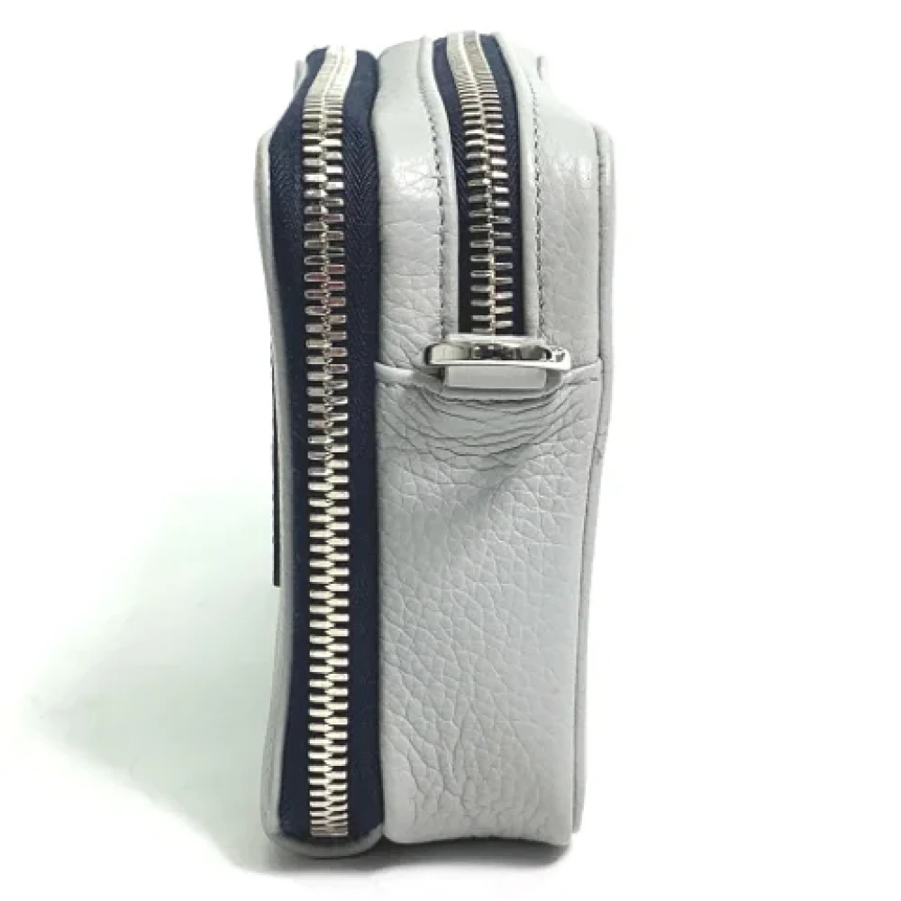 Dior Vintage Pre-owned Leather dior-bags Gray Heren