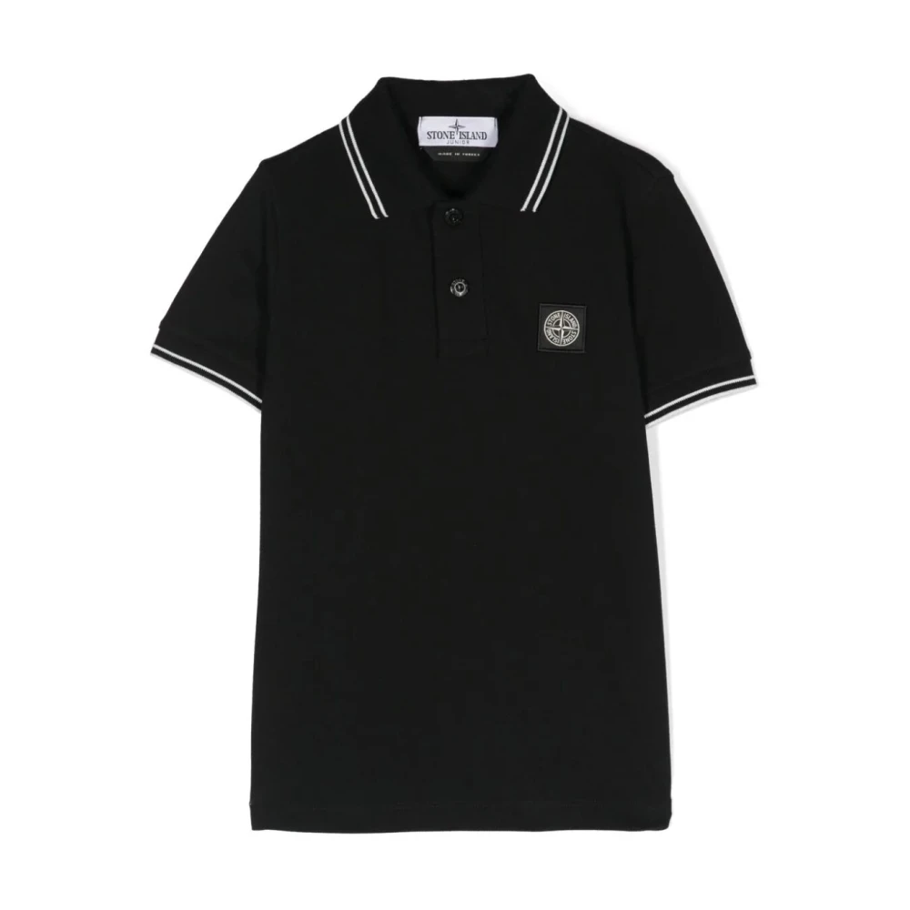 Stone Island Svart Polo Tröja Black, Unisex