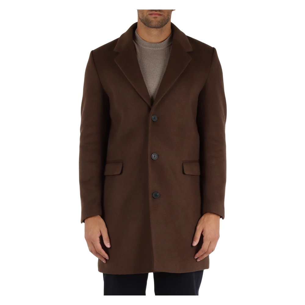 Antony Morato Slim Fit Viscose Jas Revers Kraag Brown Heren