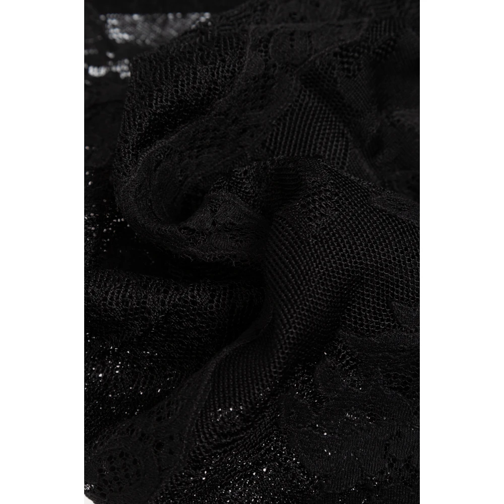 Dolce & Gabbana Kanten Sjaal Black Dames