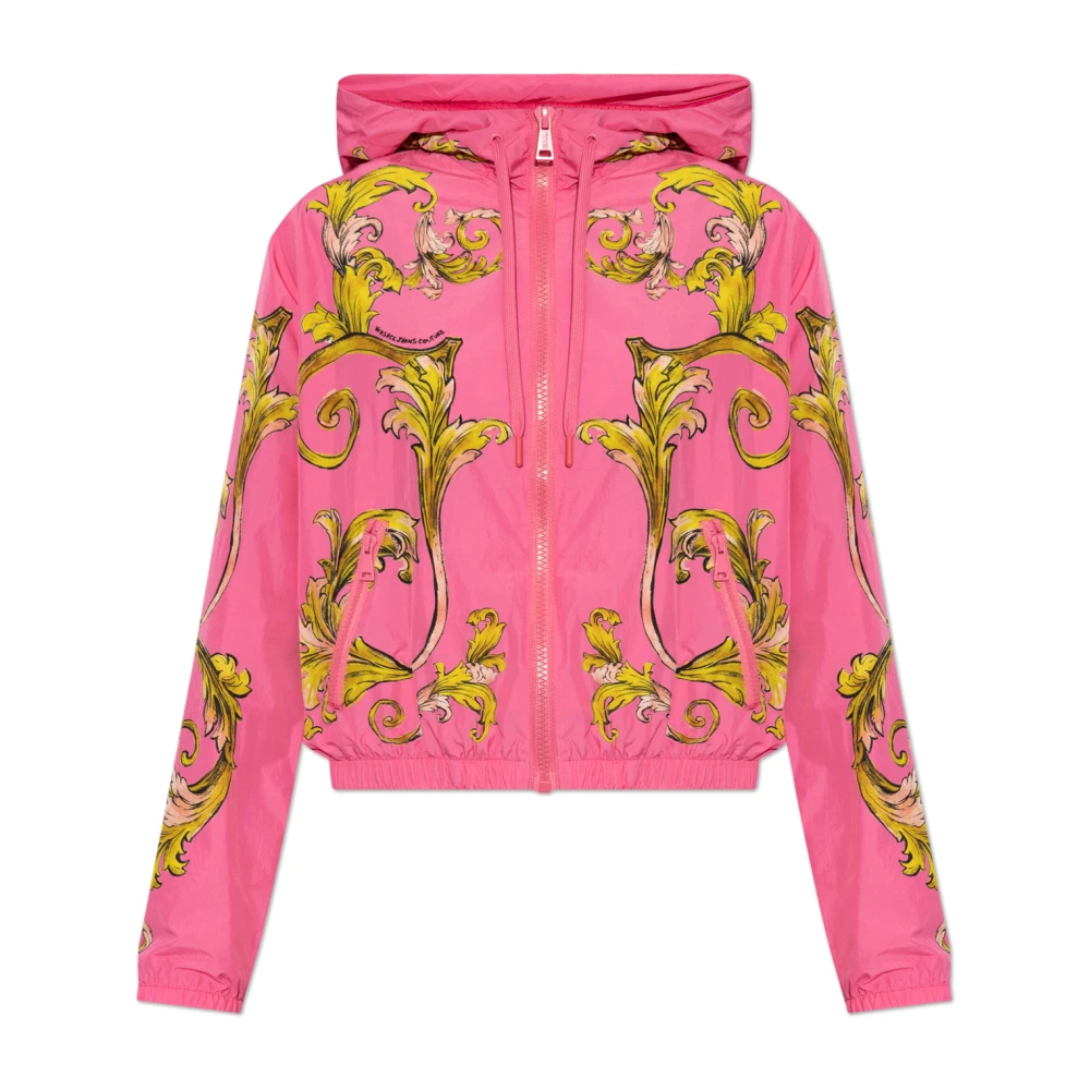 Versace Jeans Couture Jas met Outline Barocco print Pink Dames