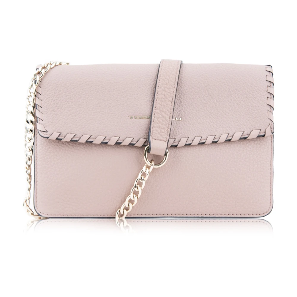 Tosca Blu Dames Schoudertas Magneetknoop Beige Dames