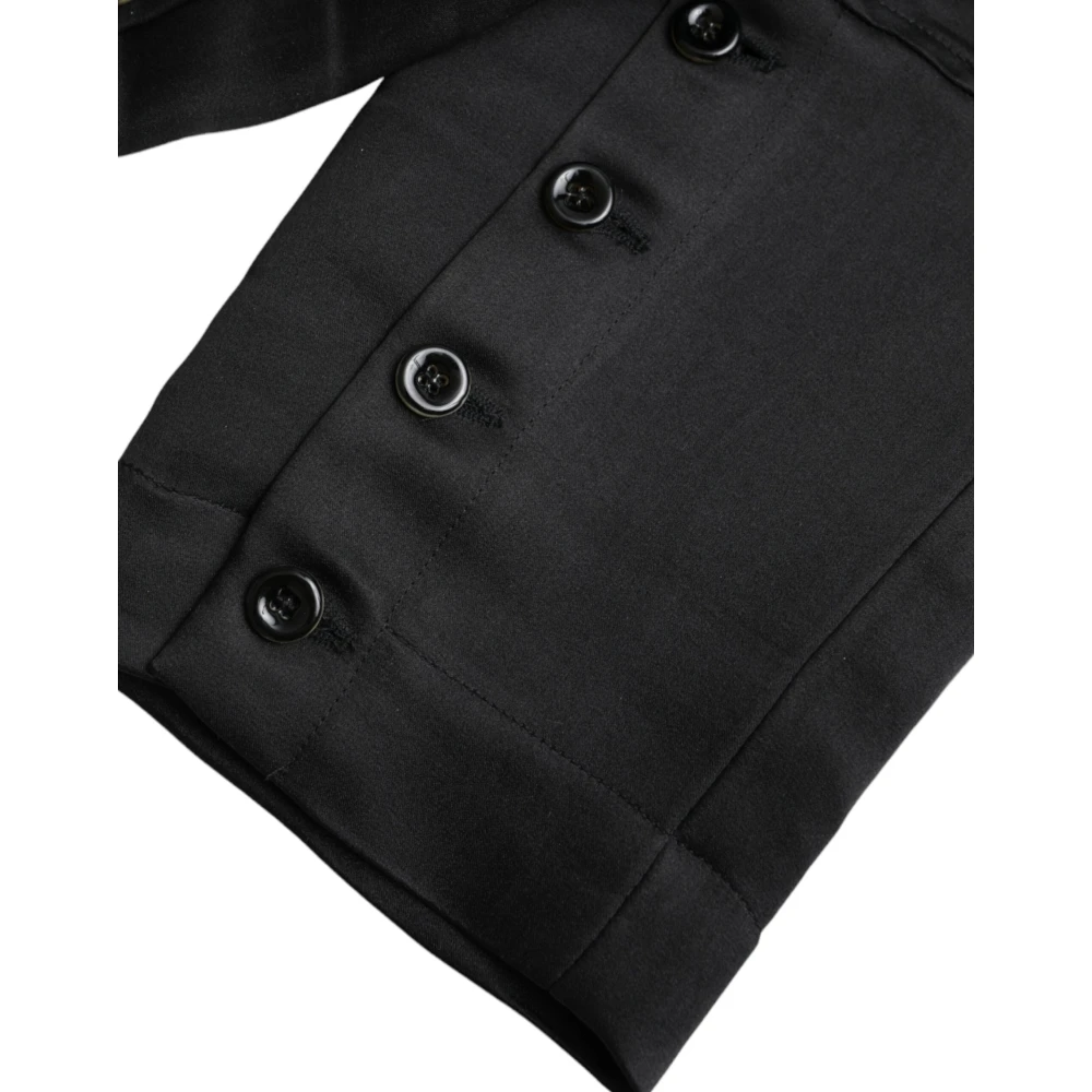 Ermanno Scervino Zwarte capribroek met hoge taille Black Dames