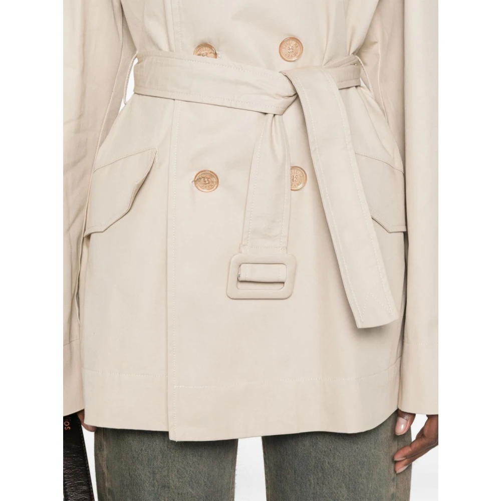 Moschino Ketting Link Trench Coat Beige Dames