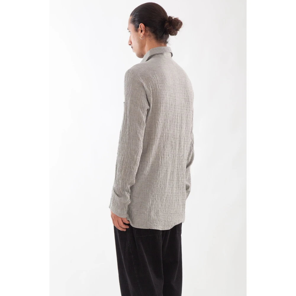 Transit Geëmbosseerd los shirt Gray Heren