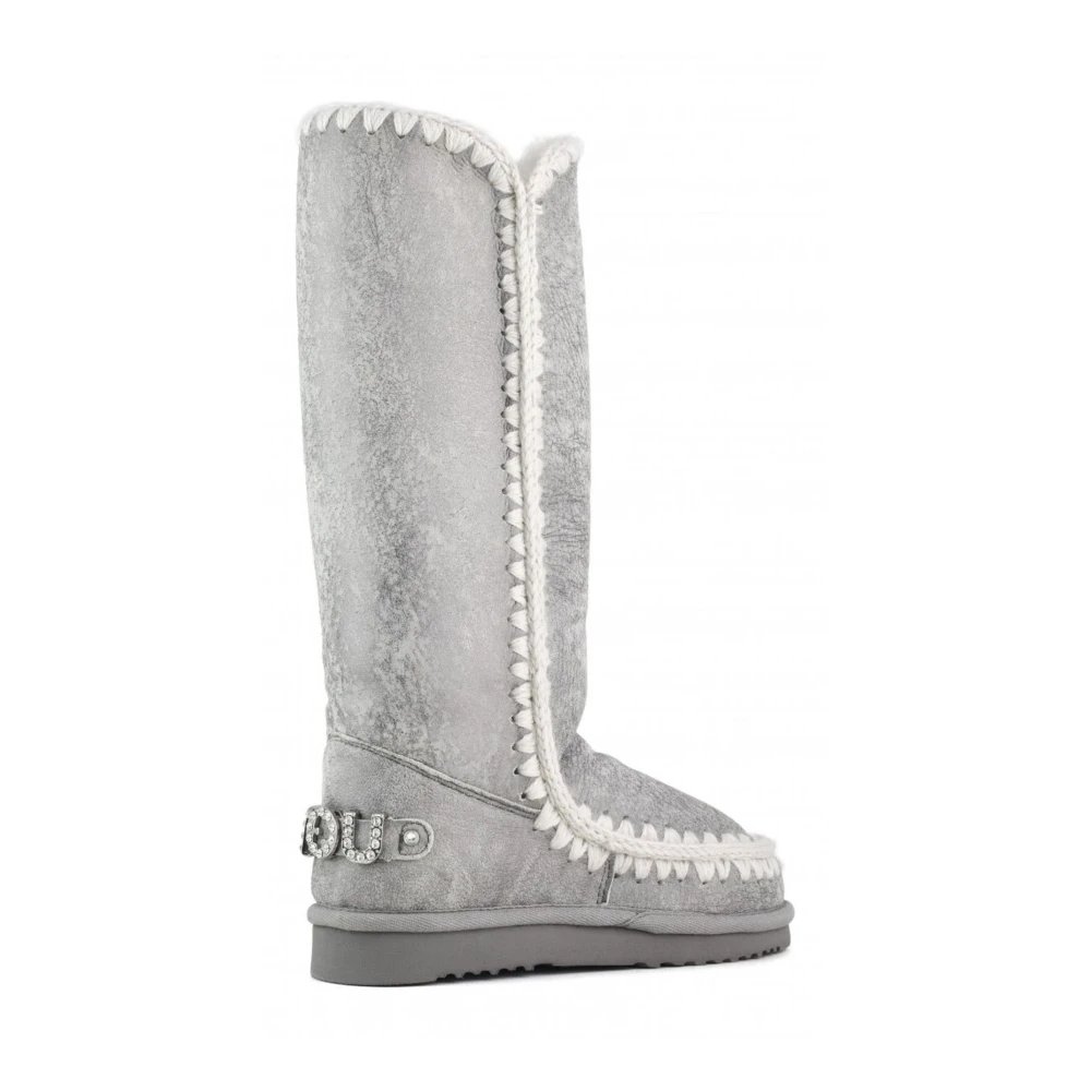 Mou Zilveren Glitter Eskimo Laarzen Gray Dames