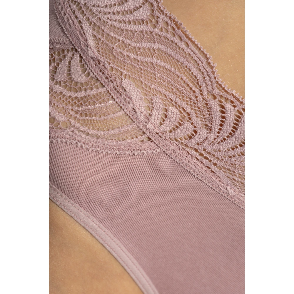 Hanro Slip met kanten afwerking Pink Dames