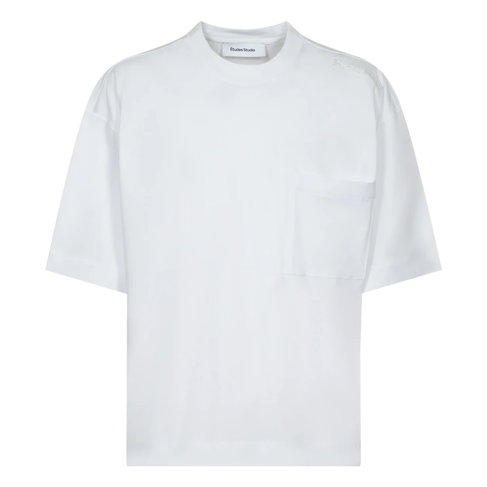 Études Witte Oversize Zak T-shirts en Polo's White Heren