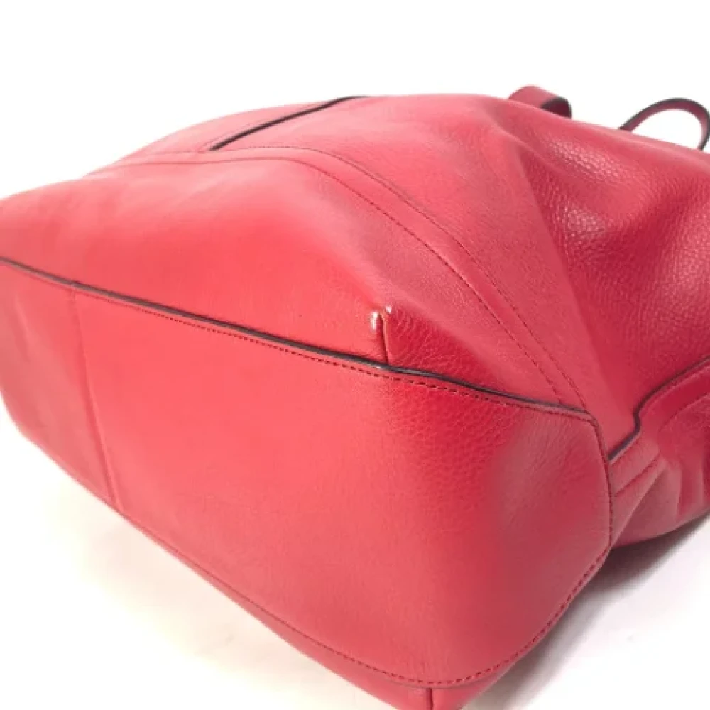 Coach Pre-owned Leather handbags Red Dames