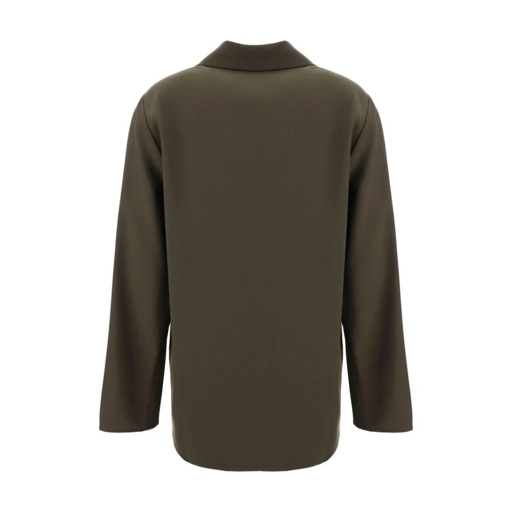 Róhe Double-Breasted Wollen Blazerjas met Revers Brown Dames