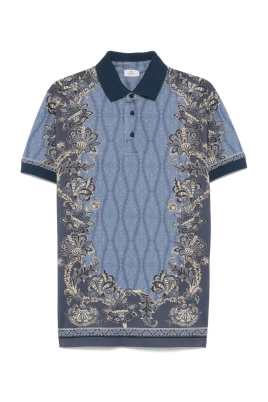 Polo i paisley-tryck