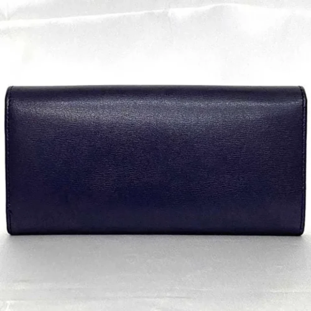 Salvatore Ferragamo Pre-owned Leather wallets Blue Dames